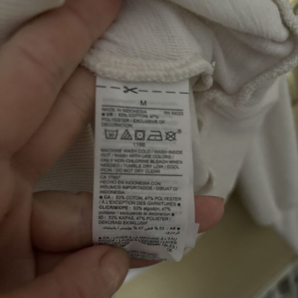 Old Navy Live By The Sun Crop Sweatshirt Medium Lightweight Terrycloth Pullover - Picture 6 of 8